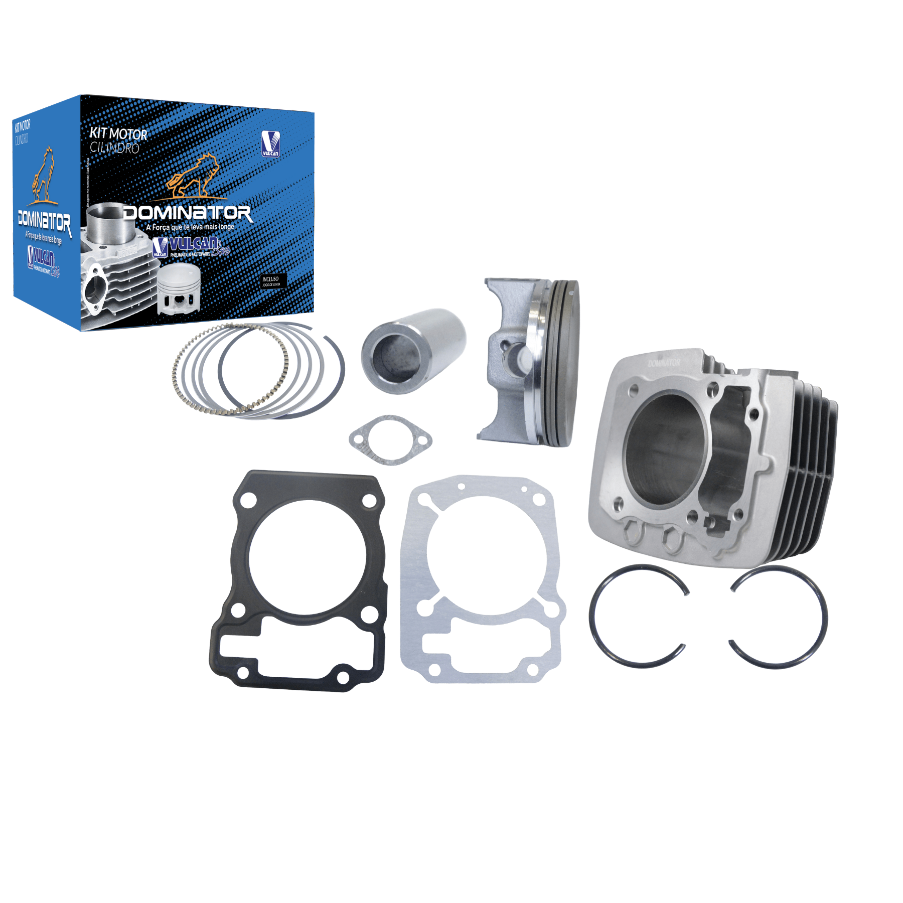 Kit cilindro do motor p/ moto honda cg 150 titan 04/16 150 bros 06/14 crf 150 f 12/... - up grade de 150cc p/ 220cc (compl. c/ kit de juntas)